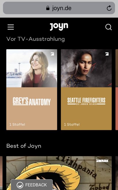 Screenshot joyn.de